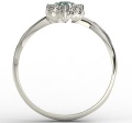 Pierścionek z 14k złota z topazem 0,08ct i 6 diamentami 0,12ct