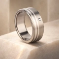 AH-Zebra-z-diamentem-2-matte-titanium-trouwring-zilverlijnen-diamant.webp