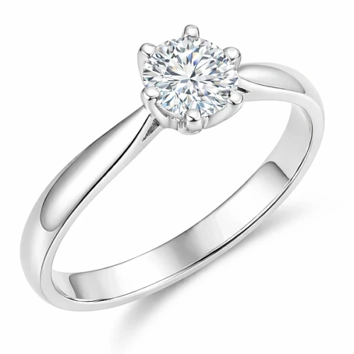 Ring van 14K witgoud met diamant 0-40ct G-Si1