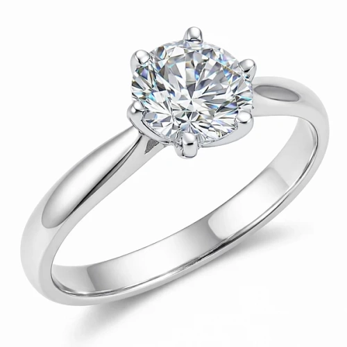 Ring van 14K witgoud met diamant 0-70ct F-VVS1