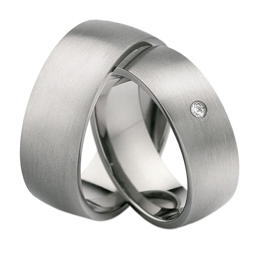 Obrączki z tytanu z cyrkonią Swarovski